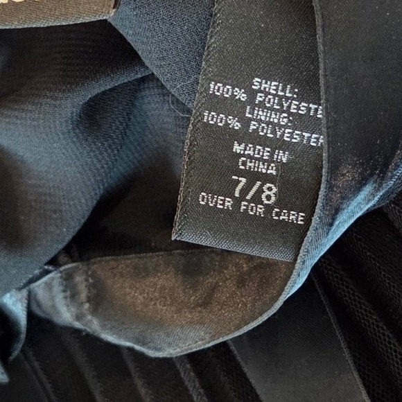 Express Vintage Black Pleated Tulle Sequin Skirt Tie Waist Whimseygoth Size 7/8 - Picture 2 of 8